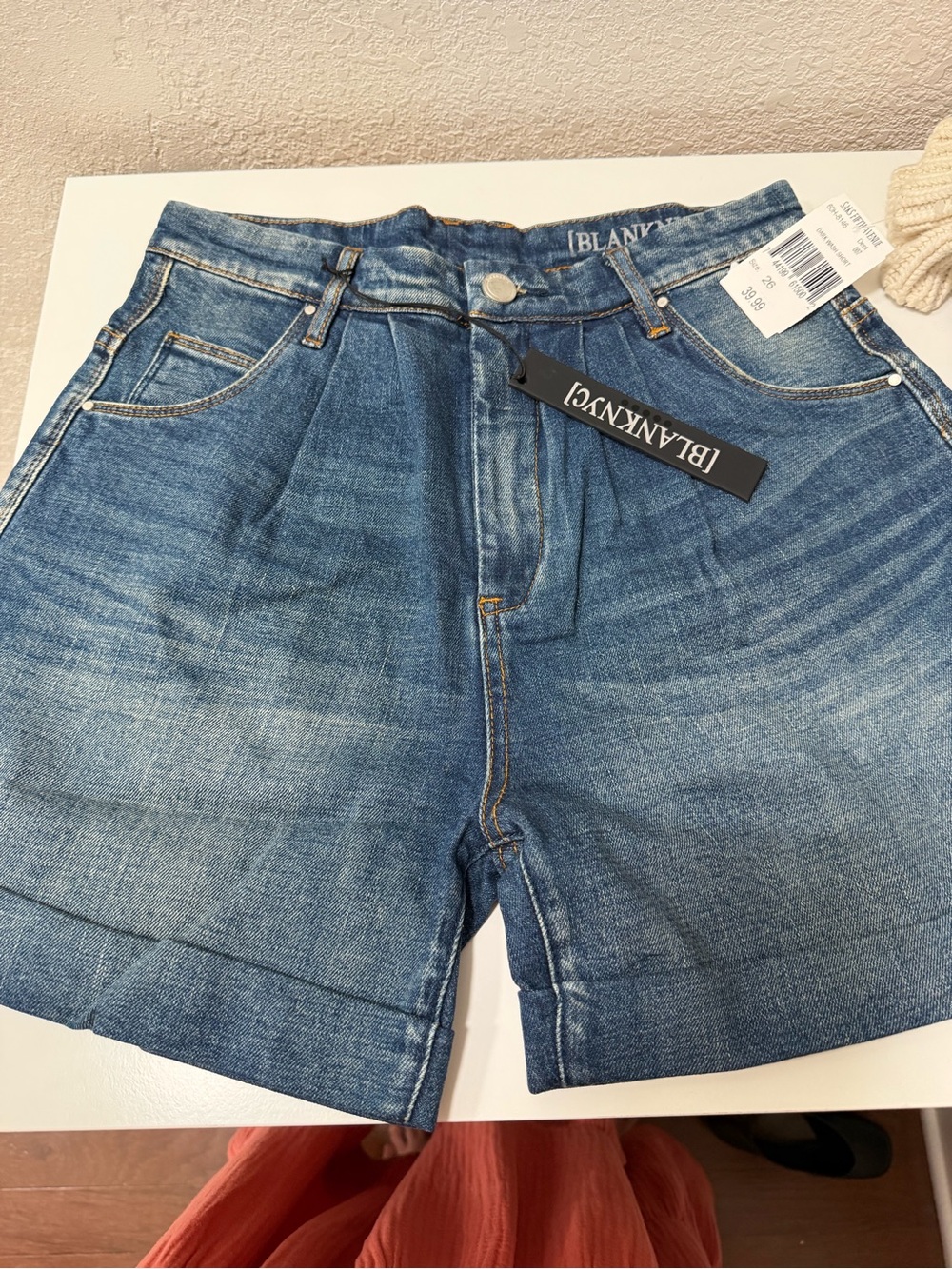 Blank NYC Women's Mid-Blue Denim Shorts